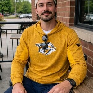 Fanatics Nashville Predators Authentic Pro NHL Gold Hoodie Mens Size Medium